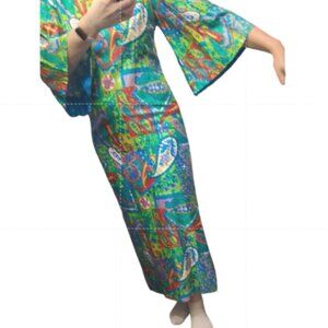 Vintage 1960's Psychedelic Kiyomi Hawaii dress